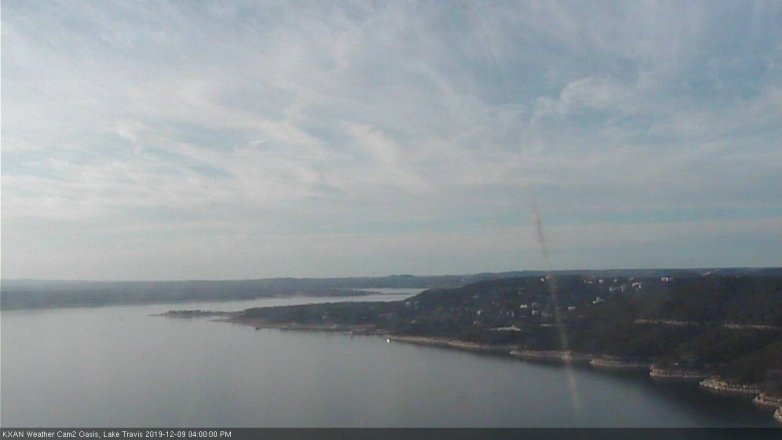 Lake Travis webcam, December 9, 2019 4:00 PM CT
