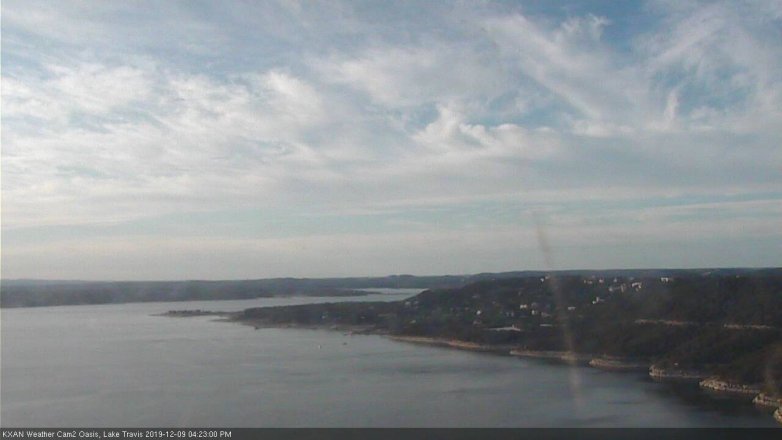 Lake Travis webcam, December 9, 2019 4:25 PM CT