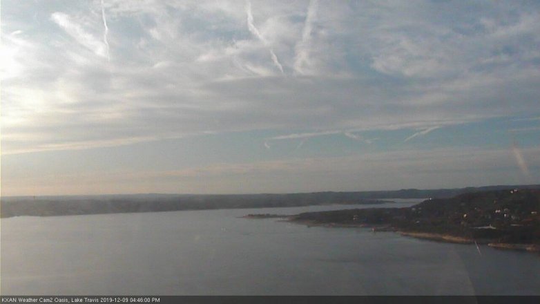 Lake Travis webcam, December 9, 2019 4:45 PM CT
