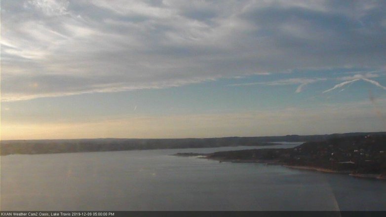 Lake Travis webcam, December 9, 2019 5:00 PM CT