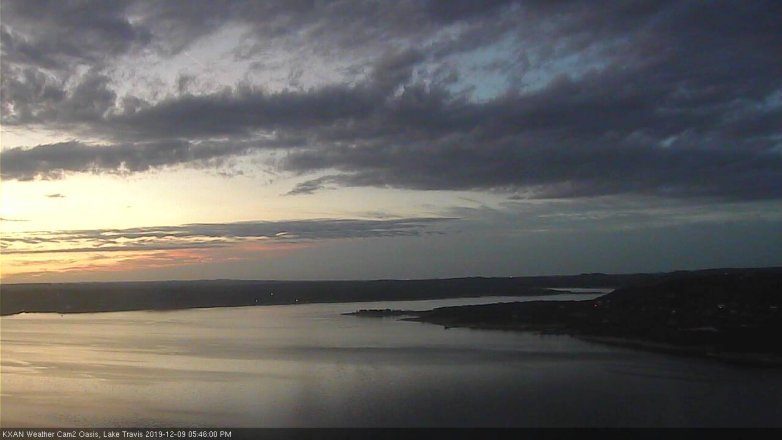Lake Travis webcam, December 9, 2019 5:45 PM CT