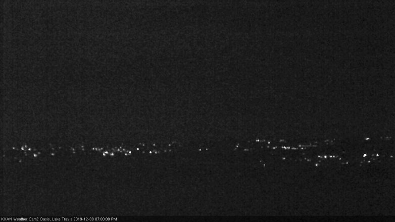 Lake Travis webcam, December 9, 2019 7:00 PM CT