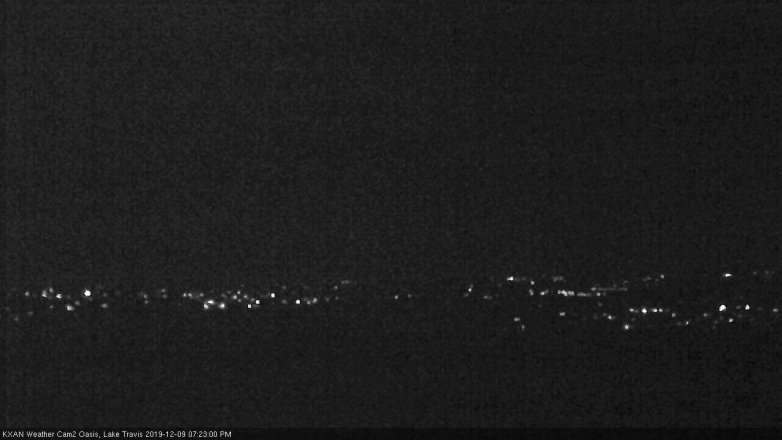 Lake Travis webcam, December 9, 2019 7:25 PM CT