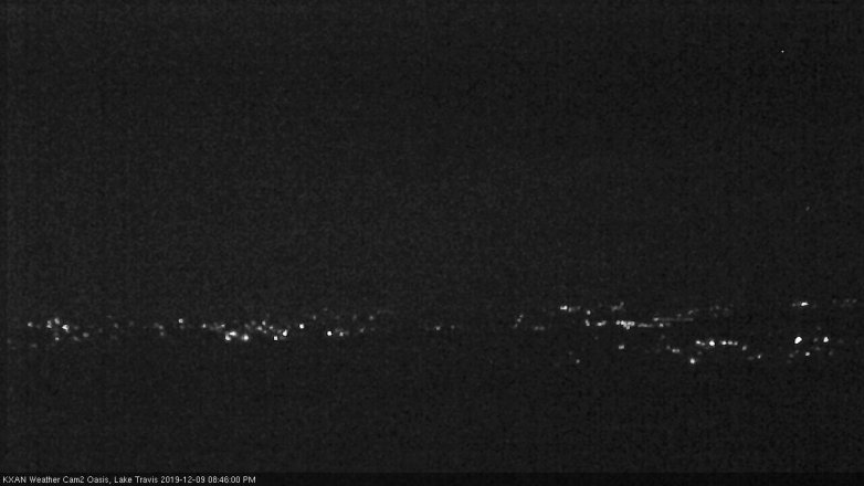 Lake Travis webcam, December 9, 2019 8:45 PM CT