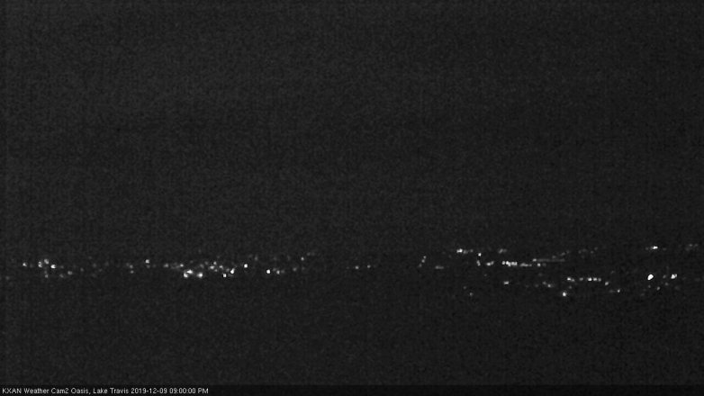 Lake Travis webcam, December 9, 2019 9:00 PM CT