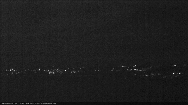 Lake Travis webcam, December 9, 2019 9:45 PM CT