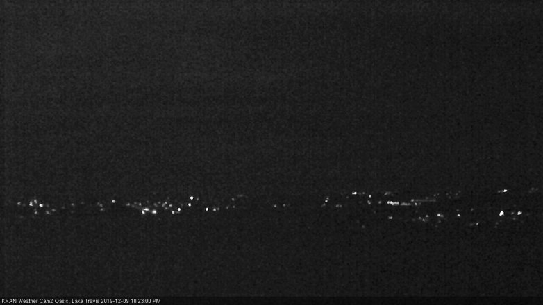 Lake Travis webcam, December 9, 2019 10:25 PM CT