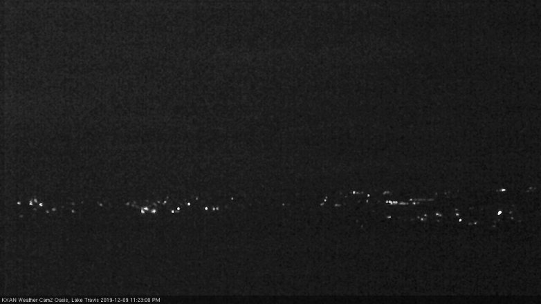 Lake Travis webcam, December 9, 2019 11:25 PM CT