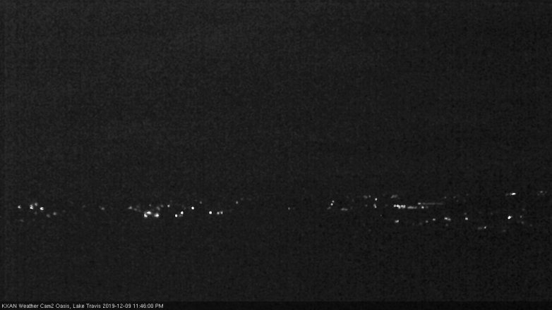 Lake Travis webcam, December 9, 2019 11:45 PM CT