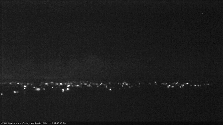 Lake Travis webcam, December 10, 2019 7:45 PM CT
