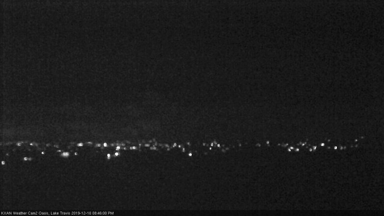 Lake Travis webcam, December 10, 2019 8:45 PM CT