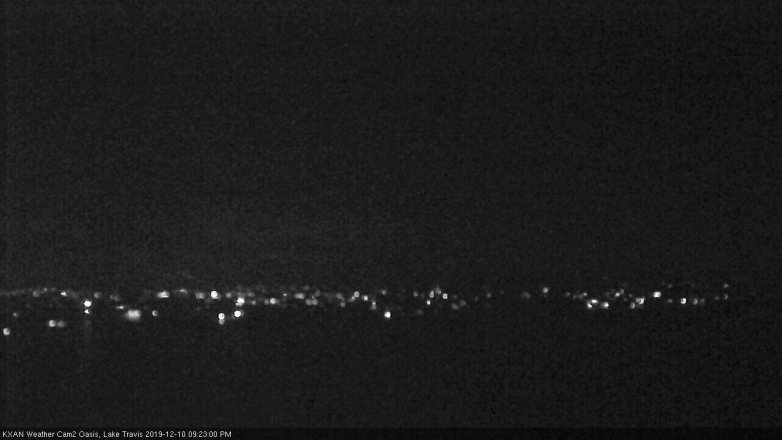 Lake Travis webcam, December 10, 2019 9:25 PM CT