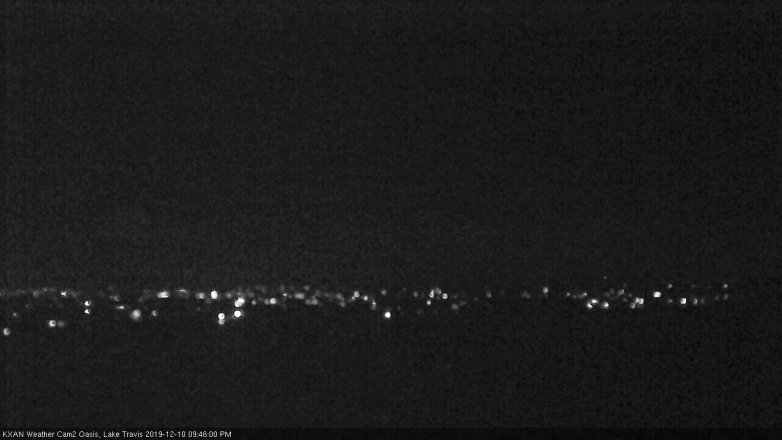 Lake Travis webcam, December 10, 2019 9:45 PM CT