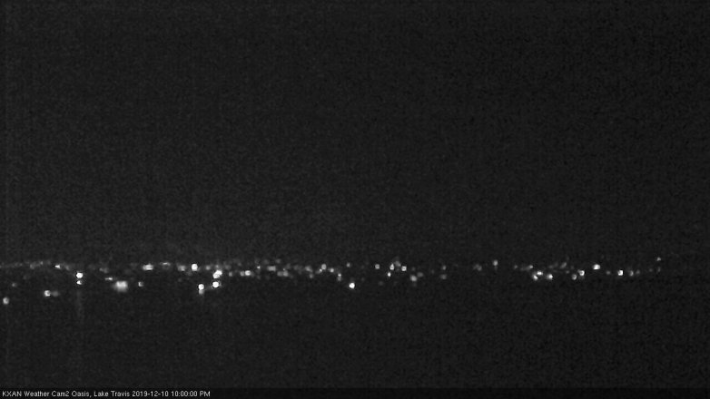 Lake Travis webcam, December 10, 2019 10:00 PM CT