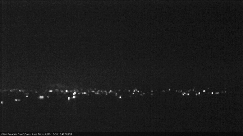 Lake Travis webcam, December 10, 2019 10:45 PM CT