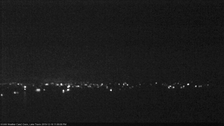 Lake Travis webcam, December 10, 2019 11:00 PM CT