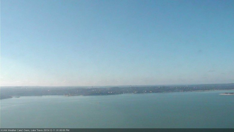 Lake Travis webcam, December 11, 2019 1:00 PM CT