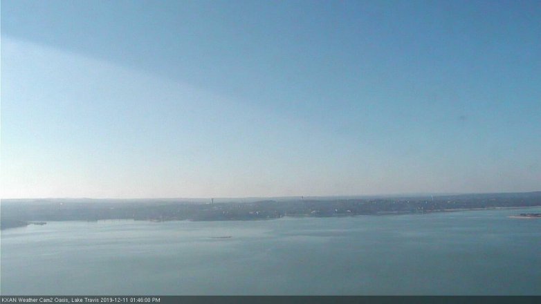 Lake Travis webcam, December 11, 2019 1:45 PM CT