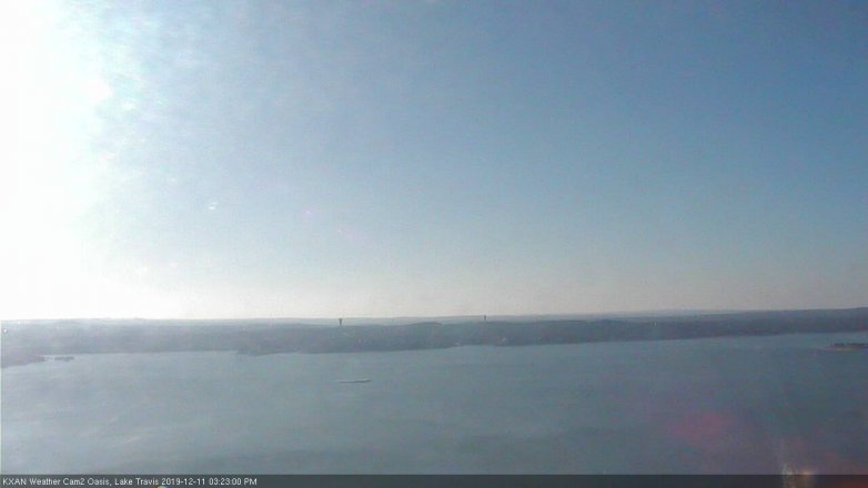 Lake Travis webcam, December 11, 2019 3:25 PM CT