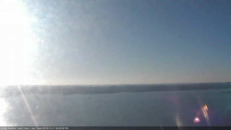 Lake Travis webcam, December 11, 2019 4:00 PM CT