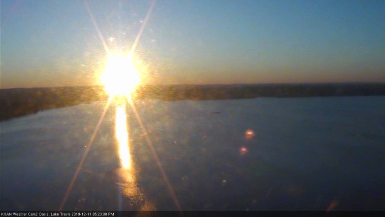 Lake Travis webcam, December 11, 2019 5:25 PM CT