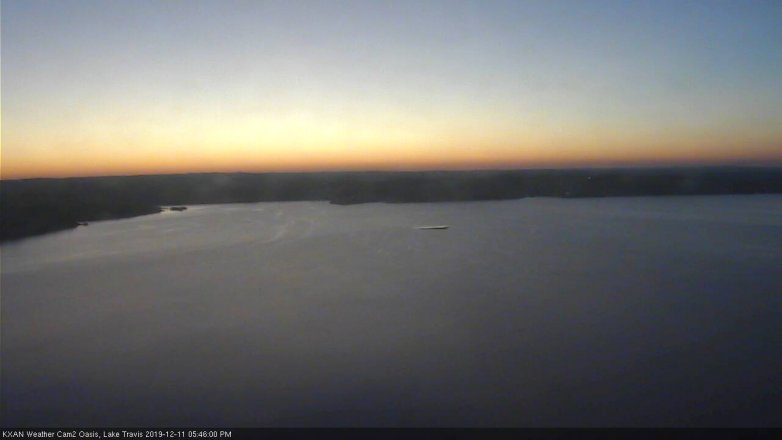 Lake Travis webcam, December 11, 2019 5:45 PM CT