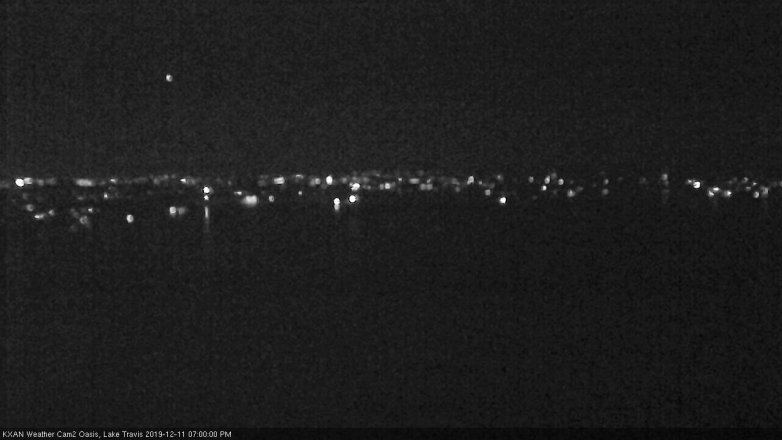 Lake Travis webcam, December 11, 2019 7:00 PM CT