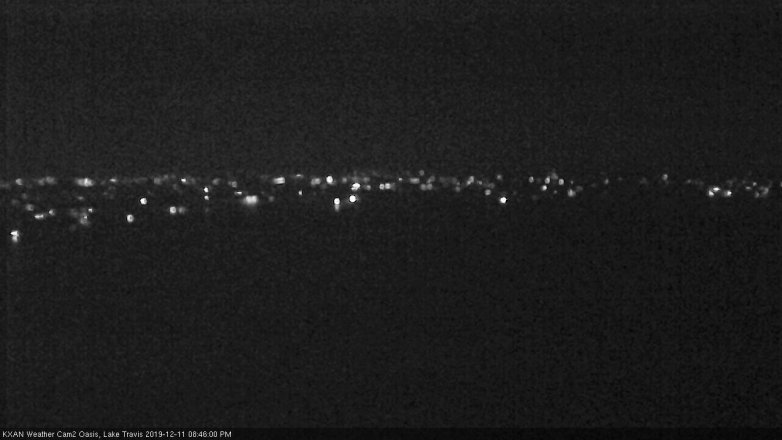 Lake Travis webcam, December 11, 2019 8:45 PM CT
