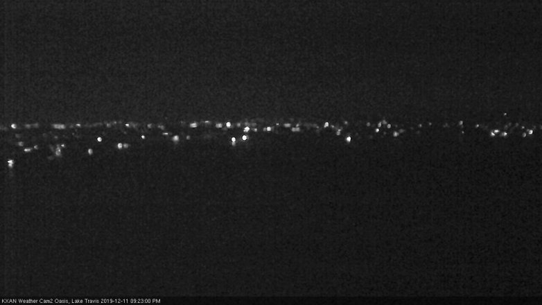 Lake Travis webcam, December 11, 2019 9:25 PM CT