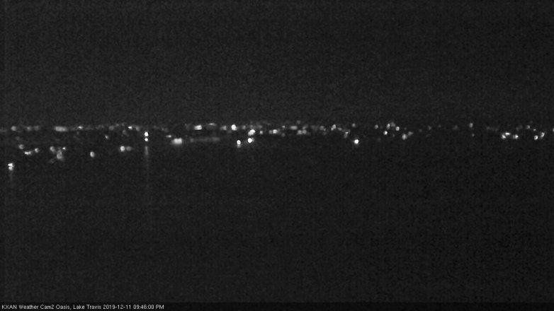 Lake Travis webcam, December 11, 2019 9:45 PM CT