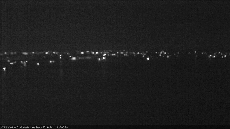 Lake Travis webcam, December 11, 2019 10:00 PM CT