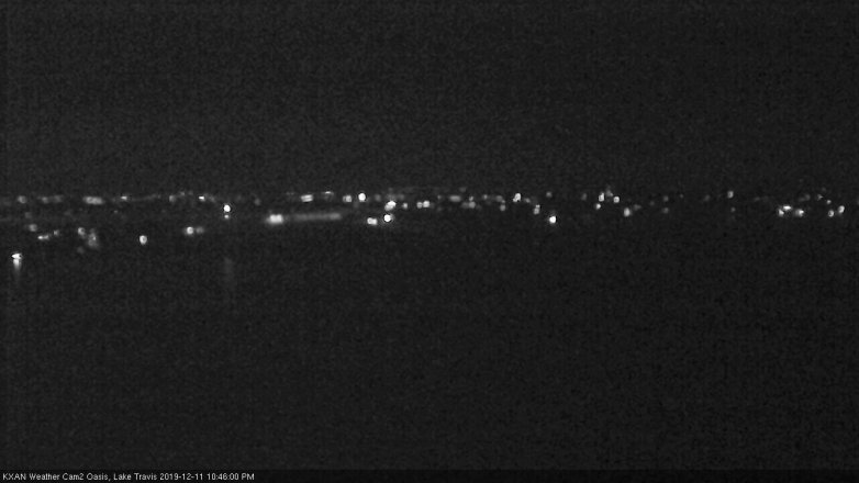 Lake Travis webcam, December 11, 2019 10:45 PM CT