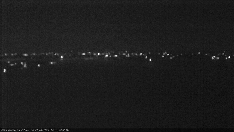 Lake Travis webcam, December 11, 2019 11:00 PM CT