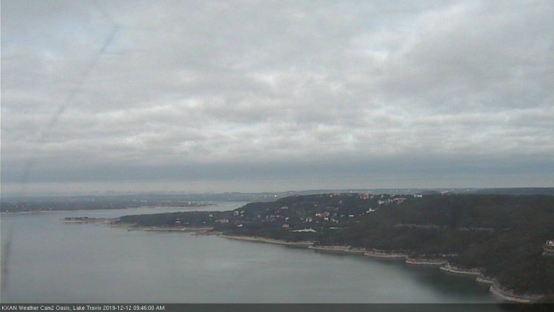 Lake Travis webcam, December 12, 2019 9:45 AM CT