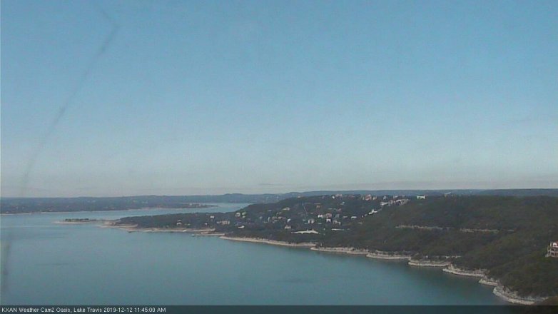 Lake Travis webcam, December 12, 2019 11:45 AM CT