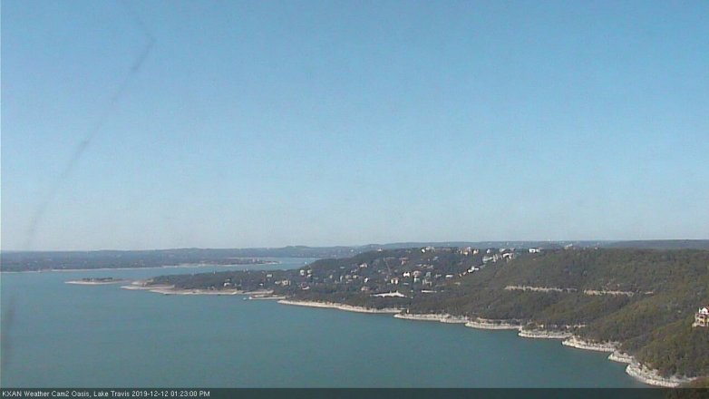 Lake Travis webcam, December 12, 2019 1:25 PM CT