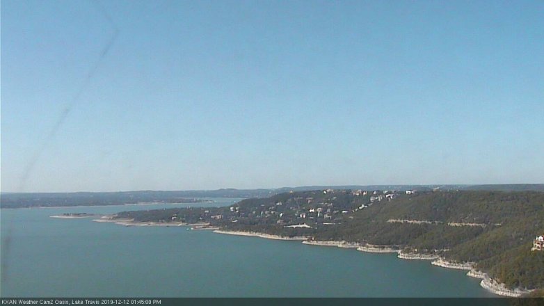 Lake Travis webcam, December 12, 2019 1:45 PM CT