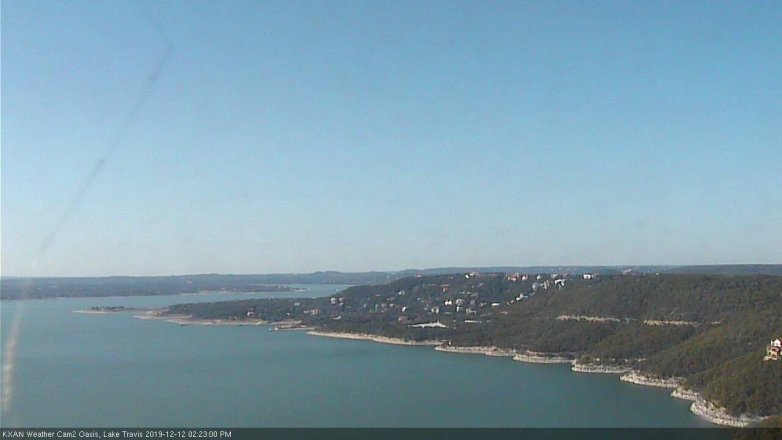 Lake Travis webcam, December 12, 2019 2:25 PM CT
