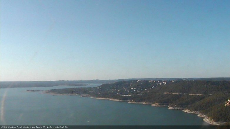 Lake Travis webcam, December 12, 2019 3:45 PM CT