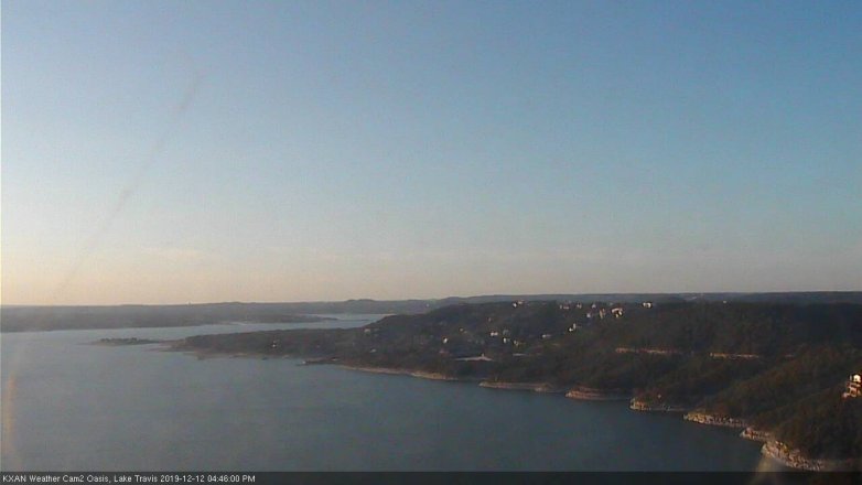 Lake Travis webcam, December 12, 2019 4:45 PM CT