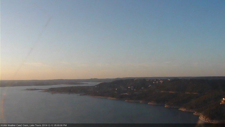 Lake Travis webcam, December 12, 2019 5:00 PM CT