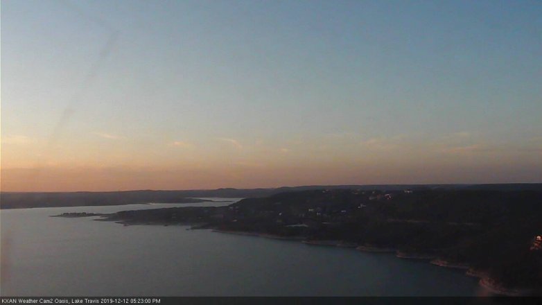 Lake Travis webcam, December 12, 2019 5:25 PM CT