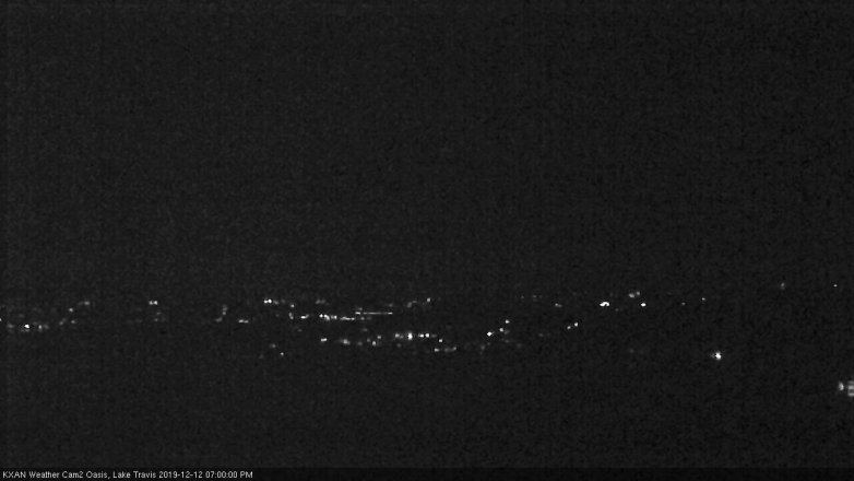 Lake Travis webcam, December 12, 2019 7:00 PM CT