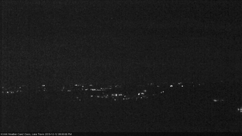 Lake Travis webcam, December 12, 2019 8:00 PM CT