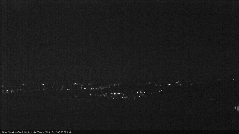 Lake Travis webcam, December 12, 2019 9:00 PM CT