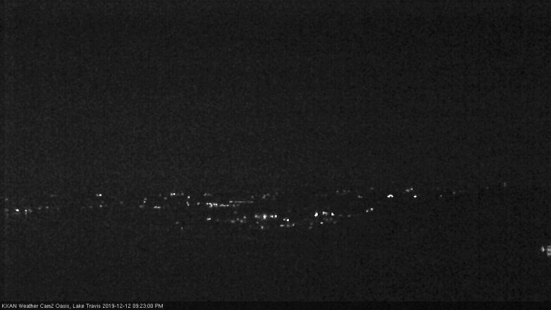 Lake Travis webcam, December 12, 2019 9:25 PM CT