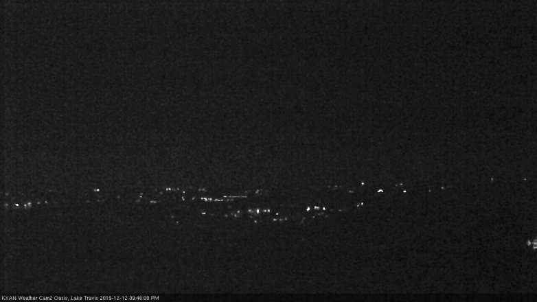 Lake Travis webcam, December 12, 2019 9:45 PM CT