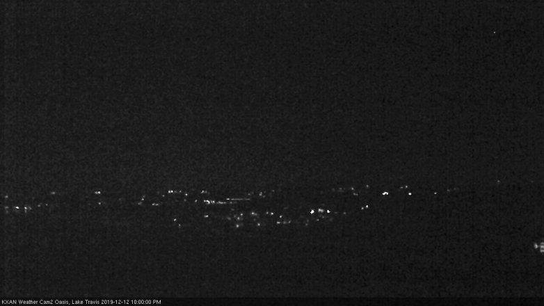 Lake Travis webcam, December 12, 2019 10:00 PM CT
