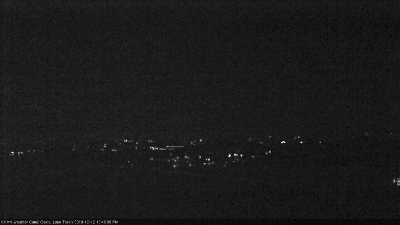 Lake Travis webcam, December 12, 2019 10:45 PM CT