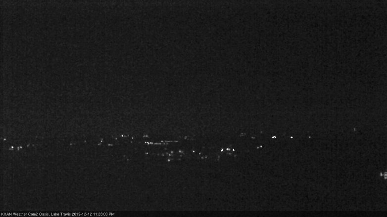 Lake Travis webcam, December 12, 2019 11:25 PM CT